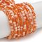 Crackle Glass Beads Strands, Rondelle, Orange Red, 4.5mm, Hole: 0.7mm