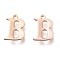 PVD Vacuum Plating  304 Stainless Steel Charms, Laser Cut, Alphabet, Rose Gold, Letter.B, 12x8.5x0.8mm, Hole: 1mm