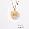 Geometric Triangle Necklace with Shiny Rhinestones and Twisted Pendant, 15.75 inch(400mm)