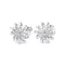 Non-Tarnish 304 Stainless Steel Stud Earring Findings, Earring Settings for Rhinestone, Flower, Stainless Steel Color, Fit For: 1.2mm rhinestone, 12mm, Pin: 0.8mm