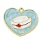 Medical Theme Alloy Enamel Pendants, Golden, Heart Charm, Hat, 21.5x25x1.5mm, Hole: 1.5mm