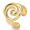 Vortex Rack Plating Brass Cuff Rings for Women, Cadmium Free & Lead Free, Long-Lasting Plated, Real 18K Gold Plated, Vortex: 17x18mm, Adjustable