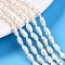 Natural Cultured Freshwater Pearl Beads Strands, Baroque Pearls Keshi Pearl Beads, Two Sides Polished, Creamy White, 7~14x4~5.5x4~5.5mm, Hole: 0.5mm, about 34~45pcs/strand, 13.98~14.57 inch(35.5~37cm)