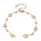 Handmade Butterfly Brass Link Chains Bracelet Making, with Lobster Claw Clasp, Fit for Connector Charms, Golden, 6-3/4 inch(17cm)
