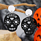 Gothic Skull Acrylic Stud Earrings for Halloween, Black