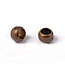 Brass Crimp End Beads, Rondelle, for Jewelry Findings, Cadmium Free & Nickel Free & Lead Free, Antique Bronze Color, about 2mm diameter, Hole: 1.2mm