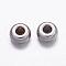 Tarnish Resistant 304 Stainless Steel Beads, Drum, Stainless Steel Color, 4x2mm, Hole: 1.3~1.4mm