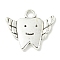 Tibetan Style Alloy Pendants, Lead Free & Cadmium Free, Wing with Teeth, Antique Silver, 17x20x2mm, Hole: 2.4mm