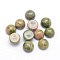 Natural Unakite Cabochons, Half Round, 4x2~2.5mm