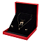 OLYCRAFT PU Leather Pendant Necklace Gift Box Square Velvet Jewelry Set Box Red Pendant Storage Box Wedding Jewelry Storage Holder Display Case for Women Jewelry Necklace Earring Ring 7.5x7.5x1.8 inch