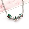 Alloy Rhinestone European Beads, Large Hole Beads, Christmas Theme, Light Siam, 11x12x10mm, Hole: 5mm