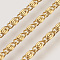 Ion Plating(IP) Handmade 304 Stainless Steel Lumachina Chains, Soldered, with Spool, Golden, 4.5x1.6x0.8mm, about 32.8 Feet(10m)/roll