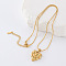 Vintage Irregular Cast Love Heart Necklace Women Elegant Collarbone Jewelry