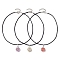 3Pcs 3 Colors Flower Glass Seed Beads & Acrylic Pendant Necklaces, Imitation Leather Necklaces for Women, Mixed Color, 17.72 inch(45cm)