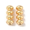 Brass Beads, 4-Rondelle Beads, Cadmium Free & Nickel Free & Lead Free, Real 18K Gold Plated, 8mm, Hole: 0.6mm