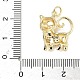 Латунные микро проложить кубического циркония подвески ZIRC-I356-03G-02-3