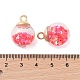 Стеклянные круглые подвески GLAA-P063-01G-10-3