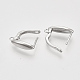 Латунные серьги-кольца с застежкой сзади KK-T048-019P-NF-3