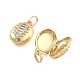 Подвески из латуни с прозрачным фианитом KK-U009-01B-G-2