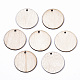 Незаконченные подвески из натурального тополя WOOD-S045-108-1
