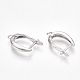 Латунные серьги-кольца с застежкой сзади KK-S350-072P-2