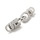 Замки из латуни с микропейвом и прозрачным фианитом KK-J301-01P-3