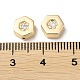 Латунные микро проложить кубического циркония бусы KK-F862-19G-3