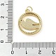 Латунные микропаве прозрачные подвески с фианитом KK-Q813-03G-4