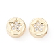 Латунные микропаве из прозрачного кубического циркония KK-D067-08G-RS-1