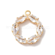 Латунные микропаве прозрачные подвески с фианитом KK-M294-04G