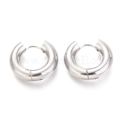 Серьги-кольца Huggie Hoop из нержавеющей стали 202 EJEW-O087-08E-P