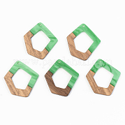 Подвески из непрозрачной смолы и ореха RESI-S389-004A-C03