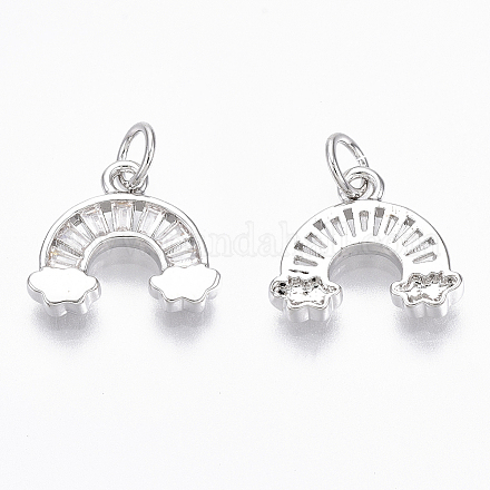 Латунные микро проложить кубического циркония подвески ZIRC-R109-013P-NF-1