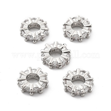 Латунные микропаве из прозрачного кубического циркония KK-R216-12P-1