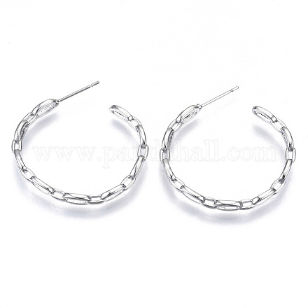 Серьги-кольца из латуни KK-N232-115P-NF-1