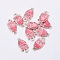 Alloy Enamel Pendants, Cadmium Free & Lead Free, Owl, for Halloween, Antique Silver Metal Color, Pink, 18.5x9.5x2.5mm
