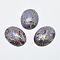 Regalite/Imperial Jasper/Sea Sediment Jasper Cabochons, Dyed & Heated, with Gold Line, Oval, 30x22x6mm