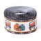 Autumn Theme Polyester Grosgrain Ribbon, Single Face Printed Pattern, for DIY Handmade Craft, Festival Party, Gift Decoration , Pumpkin Pattern, 1-1/2 inch(38mm), 10 yards/roll(9.14m/roll)