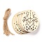 DIY Egg Shape Handmade Hollow Out Graffiti Wood, Easter Theme Pendant Decorations, Flower Pattern, 8x6x0.2cm, Hole: 3.2mm, 10pcs/set