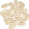 30Pcs Brass Pendants, Chain Extender Drop, Oval with Word Handmade Charm, Real 14K Gold Plated, 12.5x6.5x0.6mm, Hole: 1.2mm