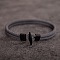 Nylon Cord Bracelets for Men Women, with Plastic Clasps, Gray, 2-3/8 inch(6cm)