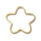 Brass Linking Rings, Lead Free & Cadmium Free, Star, Real 24K Gold Plated, 15.5x16x1mm, Inner Diameter: 12.5x14.5mm