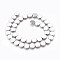 Electroplated Non-magnetic Synthetic Hematite Beads Strands, Polish, Flat Round, Platinum Plated, 10x2mm, Hole: 0.8mm, about 41pcs/strand, 15.94 inch(40.5cm)