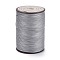Round Waxed Polyester Thread String, Micro Macrame Cord, Twisted Cord, for Leather Sewing Stitching, Light Grey, 0.8mm, about 54.68 Yards(50m)/Roll