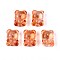 Baking Paint Transparent Glass Beads, Bear with Heart, Chocolate, 20~20.5x14.5~15x13.5~14mm, Hole: 1.5~1.6mm