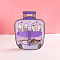 Schoolbag Shaped Plastic Zip Lock Bags, Resealable Packaging Bags, Top Seal, Self Seal Bags, Lavender, 30x24cm