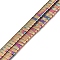 Electroplated Non-magnetic Synthetic Hematite Beads Strands, Rectangle, 2-Hole, Pink Plated, 5x2x2mm, Hole: 0.8mm, about 193pcs/strand, 8.27 inch(21cm)