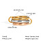 Stainless Steel Interlocking Stackable Rings for Women, Mixed Color, Ring 1: 2.5mm, Ring 2: 3mm, US Size 8 1/4(18.3mm)