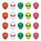 20Pcs 5 Colors Alloy Enamel Pendants, with Rhinestone, Golden, Alien Charm, Mixed Color, 27.5x20x5mm, Hole: 2mm, 4pcs/color