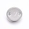 Tarnish Resistant 201 Stainless Steel Links connectors, Flat Round, Letter.J, Stainless Steel Color, 10x1mm, Hole: 1.5mm